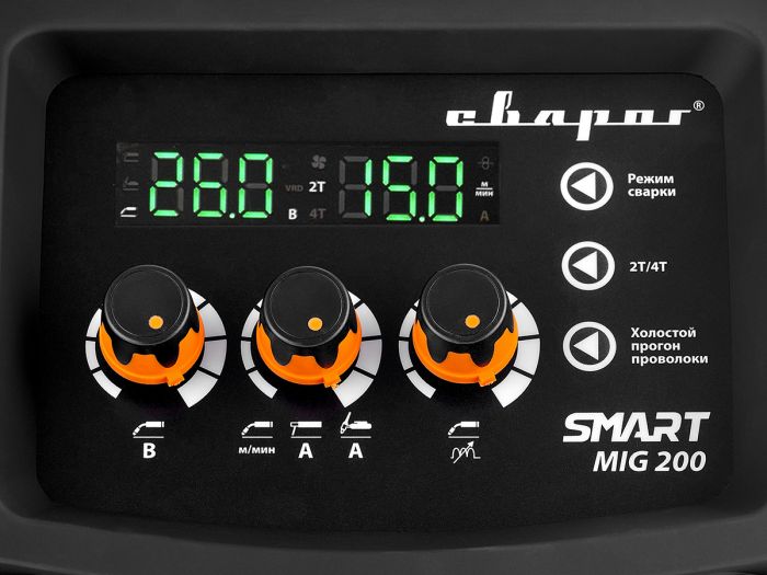 Сварочный инвертор Сварог MIG REAL SMART MIG 200 BLACK (N2A5)
