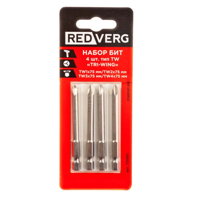 Набор бит REDVERG 4шт (720931)