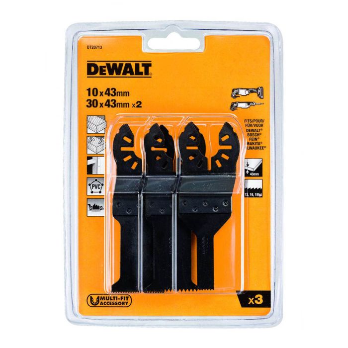 Набор насадок для МФИ DeWalt DT20713 10/30х43мм