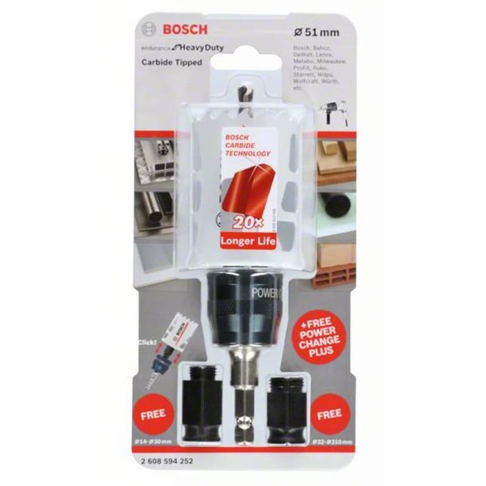 Коронка Bosch HM 51мм + адаптеры KIT (252)