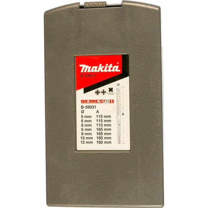 Набор буров SDS-plus Makita Nemesis II 5-12мм 7шт (B-59031)