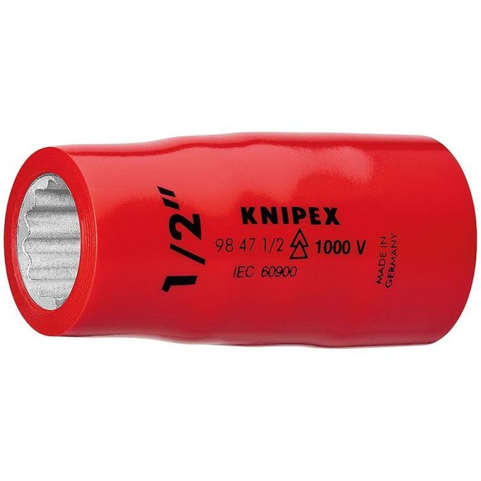 Головка торцевая VDE 1/2" 12-гранная, 1/2", диэлектрическая