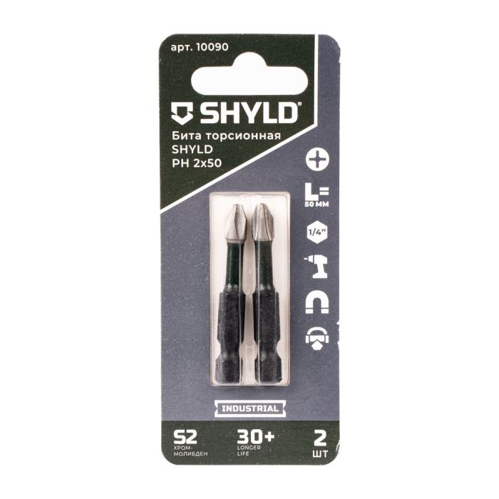 Бита SHYLD PH2х50мм ударная 2шт (10090)