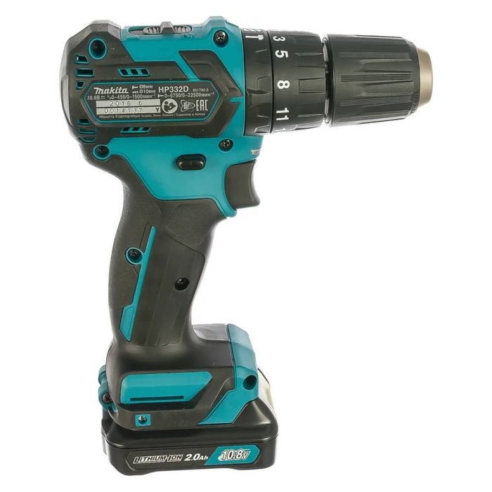 Аккумуляторная дрель-шуруповерт Makita HP332DWAX1 ударная